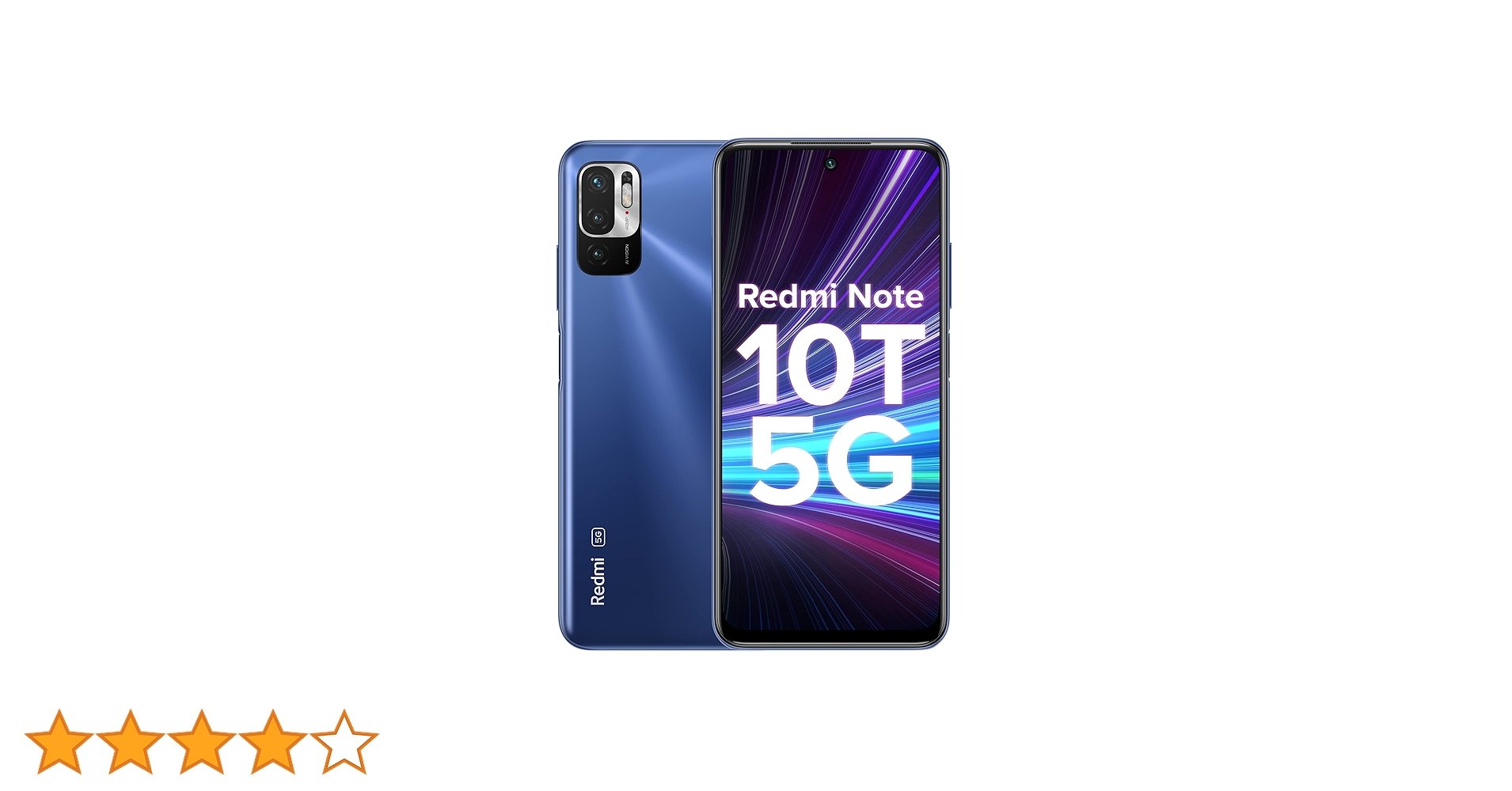 Redmi Note 10T 5G (Metallic Blue, 4GB RAM, 64GB Storage) | Dual 5G